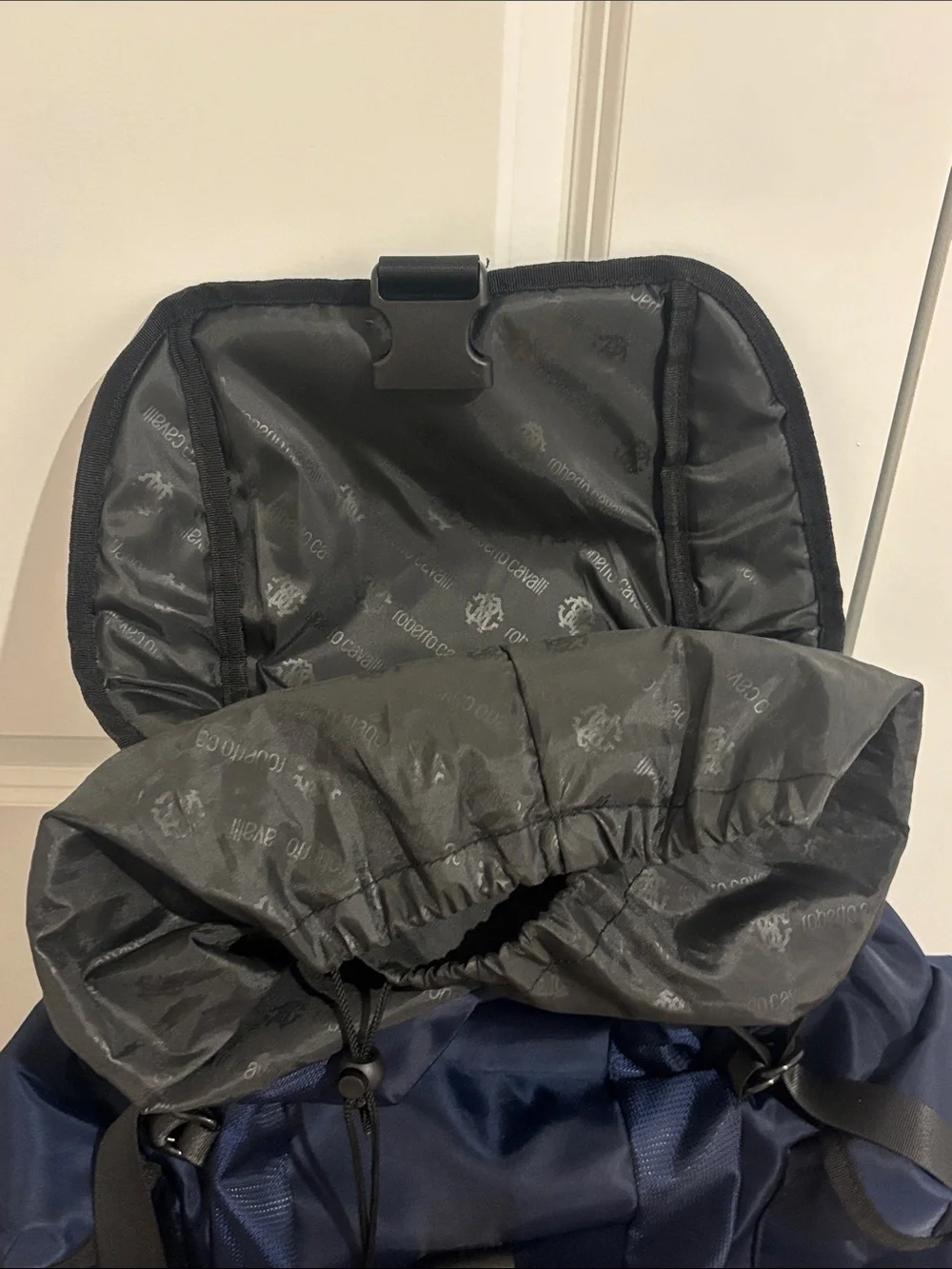 Roberto Cavalli Navy and Black Men's Backpack